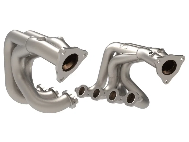 aFe 48-34148-T, Twisted 304SS Header 2020 Chevy Corvette (C8) 6.2L V8 - Titanium Ceramic Coated