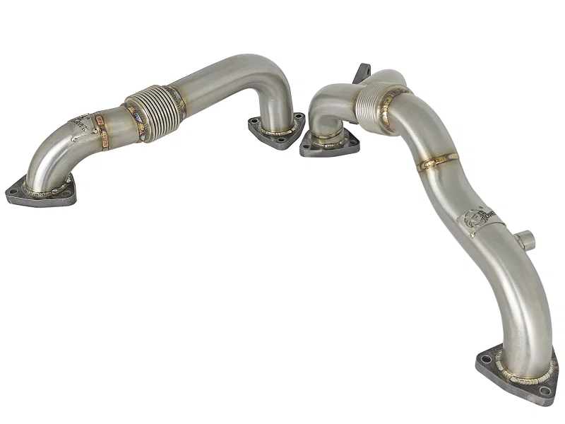 aFe 48-33016, Twisted Steel Header Up-Pipe 08-10 Ford Diesel Trucks V8-6.4L (td)
