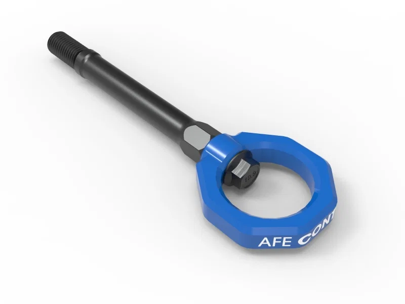 aFe 450-401014-L, CONTROL Front Tow Hook Chevrolet Corvette (C8) 20-25 V8-6.2L- Blue