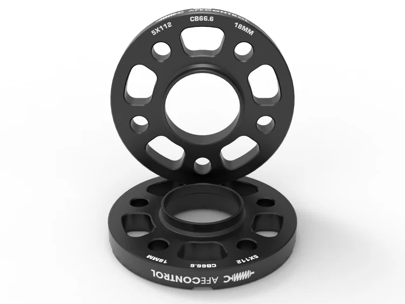 aFe 610-721003-B, CONTROL Billet Aluminum Wheel Spacers 5x112 CB66.6 18mm - Toyota GR Supra/BMW G-Series