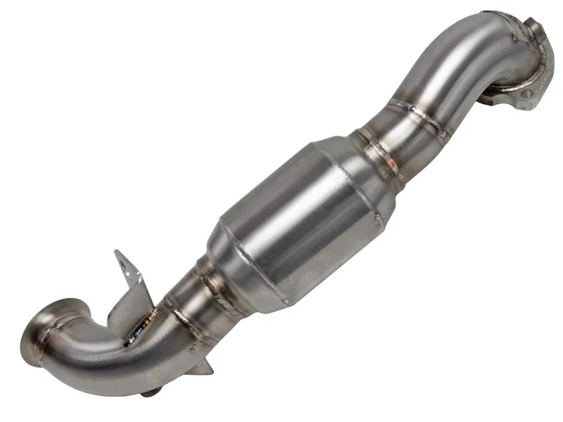 aFe 48-36318-1HC, 09-13 MINI Cooper S (R56) L4 1.6L (t) Twisted Steel Down Pipe 2-1/2in 304 Stainless Steel w/ Cat