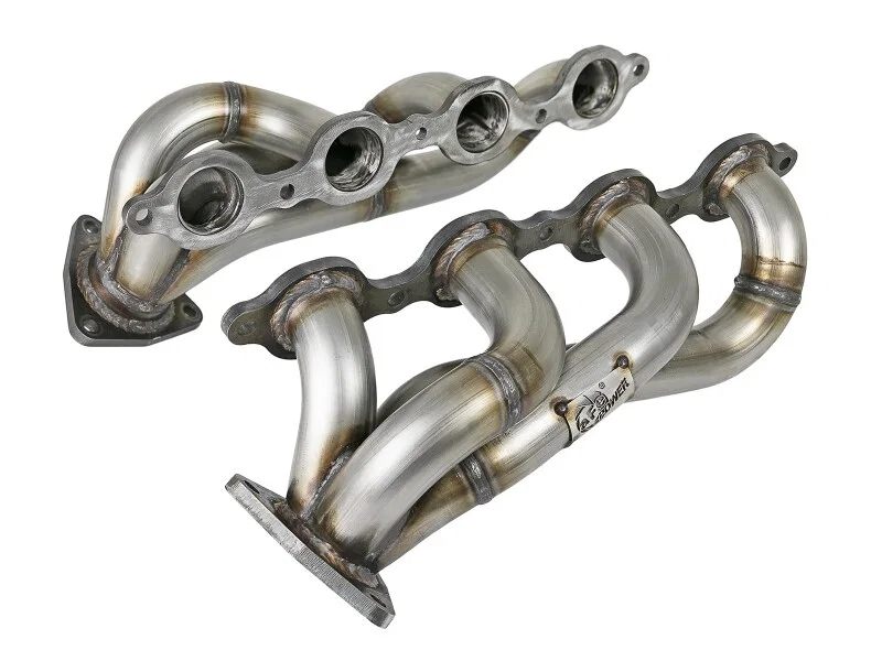 aFe 48-34145, Twisted 1-3/4in 304SS Shorty Header 20-23 GM 2500/3500HD 6.6L V8
