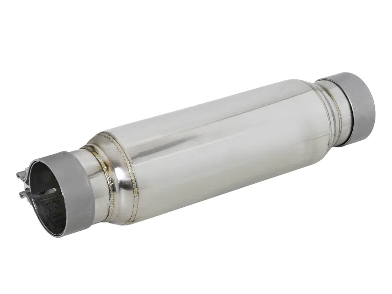 aFe 49M10001, MACH Force-Xp 409 SS Resonator 3in. Inlet/Outlet / 4in. Diameter / 12in. Body / 16in. Length