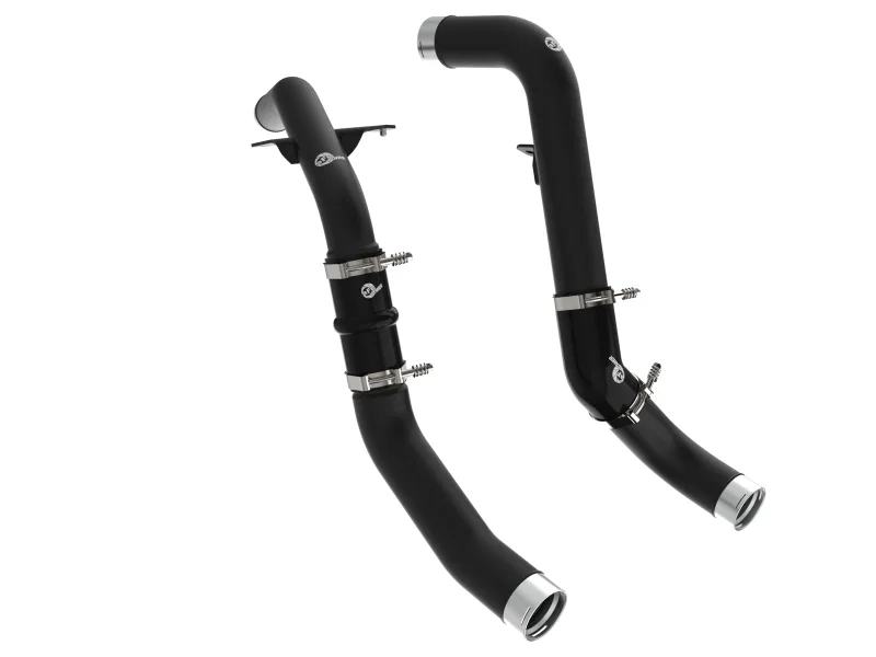 aFe 46-20594-B, RAM 1500 20-22 V6-3.0L (td) BladeRunner 2-1/2 in & 3in Aluminum Hot & Cold Charge Pipe Kit Black