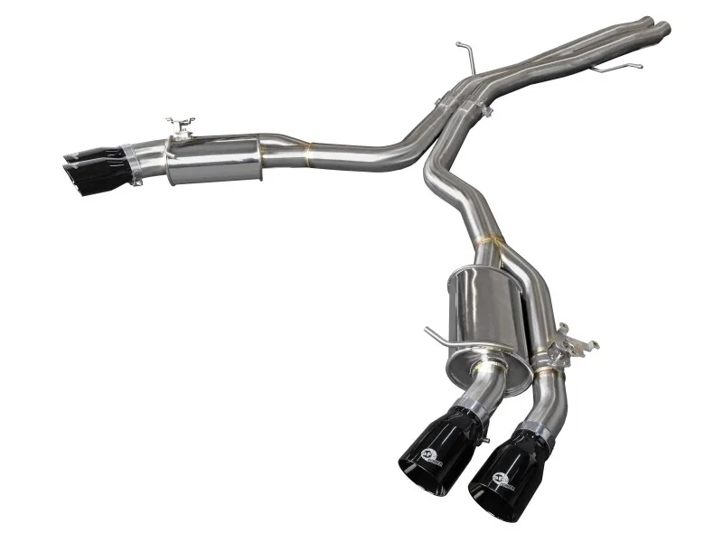 aFe 49-36427-B, 18-20 Audi RS5 Coupe MACH Force-Xp 3in to 2.5in 304 SS Axle-Back Exhaust System (Quad Black Tip)