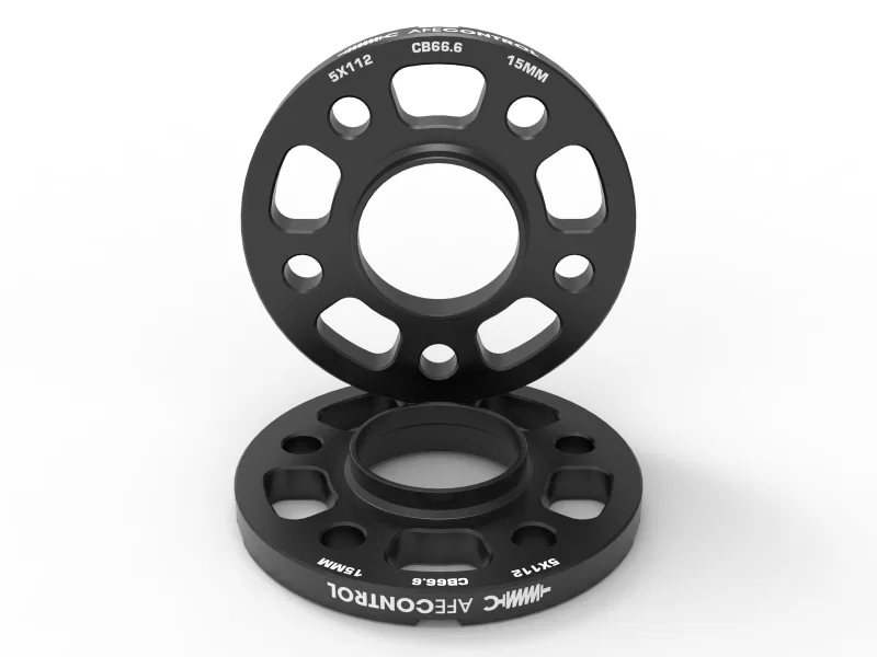 aFe 610-721002-B, CONTROL Billet Aluminum Wheel Spacers 5x112 CB66.6 15mm - Toyota GR Supra/BMW G-Series