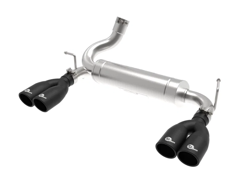 aFe 49-38086-B, Vulcan Series 2.5in 304 SS Axle-Back Exhaust Black 07-18 Jeep Wrangler (JK) V6-3.6/3.8L