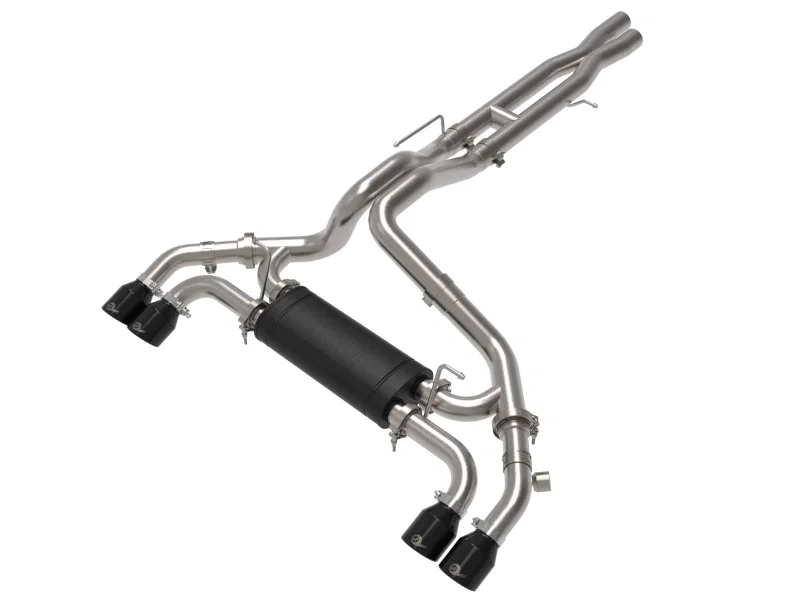 aFe 49-38098-B, Vulcan Series 2.5in 304SS Cat-Back Exhaust 2021+ Jeep Wrangler 392 6.4L w/ Black Tips