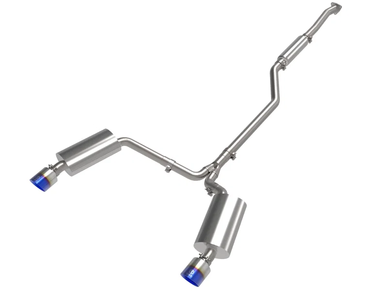 aFe 49-36629-L, 09-14 Acura TSX L4 2.4L Takeda 2-1/2in to 2-1/4in 304 SS Cat-Back Exhaust System w/BlueFlame Tip