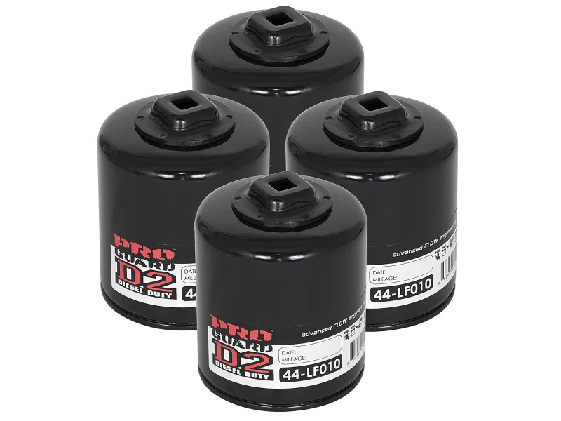 aFe 44-LF010-MB, Pro GUARD D2 Oil Filter 00-14 GM Gas Trucks V6 4.3L (4 Pack)