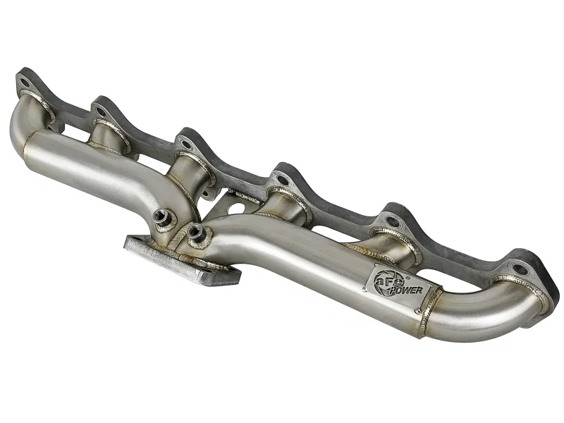 aFe 48-32019, Twisted Steel Header Turbo Manifold (T4) 98.5-02 Dodge Diesel Trucks L6 5.9L (td)