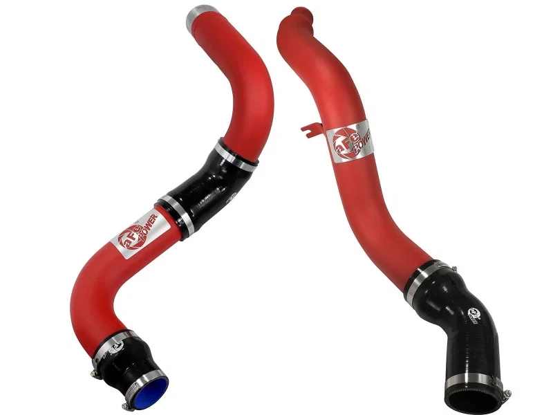 aFe 46-20174-R, Bladerunner 3in Red Intercooler Hot and Cold Side Tubes 14-15 Dodge Ram 1500 EcoDiesel V6 3.0L