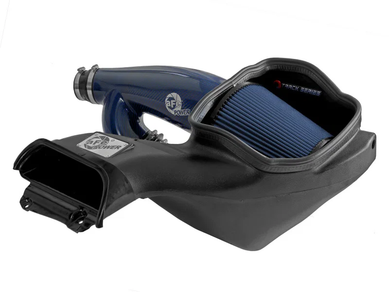 aFe 57-10031RL, 17-24 Ford F-150 Track Series Blue Kevlar Carbon Fiber C/A Intake System w/Black Pro 5R Filter