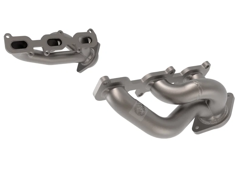 aFe 48-43031-T, Twisted Steel Shorty Header 11-17 Ford Mustang V6-3.7L - Titanium Coat Finish