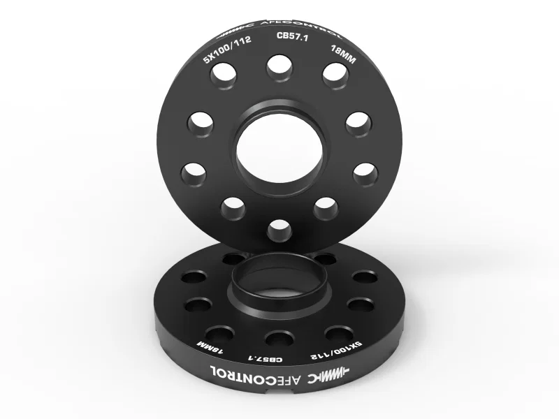 aFe 610-611003-B, CONTROL Billet Aluminum Wheel Spacers 5x100/112 CB57.1 18mm - Volkswagen/Audi