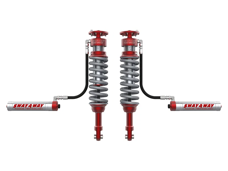 aFe 301-5000-02-CA, 17-19 Ford F-150 Raptor Sway-A-Way 3.0 Front Coilover Kit w/ Remote Reservoirs and Comp Adj