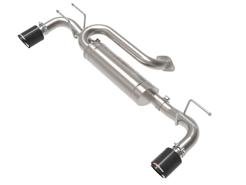 aFe 49-37023-C, 19-22 Mazda 3 L4 2.5L Takeda 3in to 2-1/2in 304 SS Axle-Back Exhaust w/ Carbon Fiber Tip