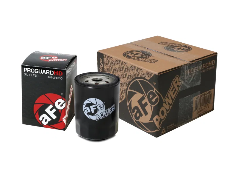 aFe 44-LF050-MB, 91-94 Nissan NX L4 2.0L/05-09 Lotus Elise L4 1.8L Pro GUARD HD Oil Filter - 4 Pack