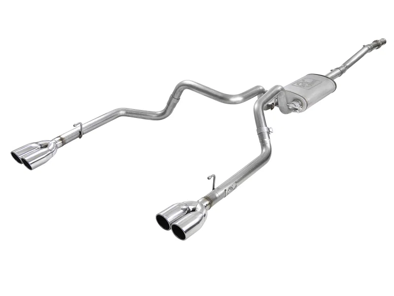 aFe 49-34104-P, Vulcan Series 3in-2-1/2in 304 SS Cat-Back 2019 GM Silverado 1500 V8-5.3L w/ Polished Tips