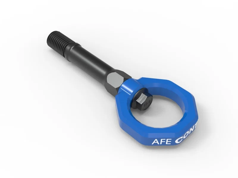 aFe 450-712001-L, CONTROL Front Tow Hook Nissan Z 23-25 V6-3.0LBlue