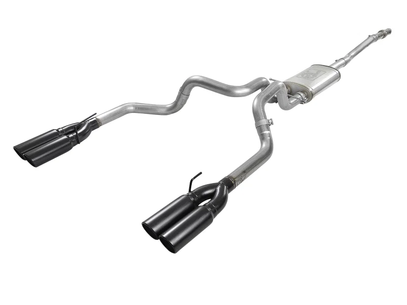 aFe 49-34105-B, Vulcan Series 3in 304 SS Exhaust Cat-Back w/ Black Tips 2019 GM Silverado/Sierra 1500 V8-5.3L