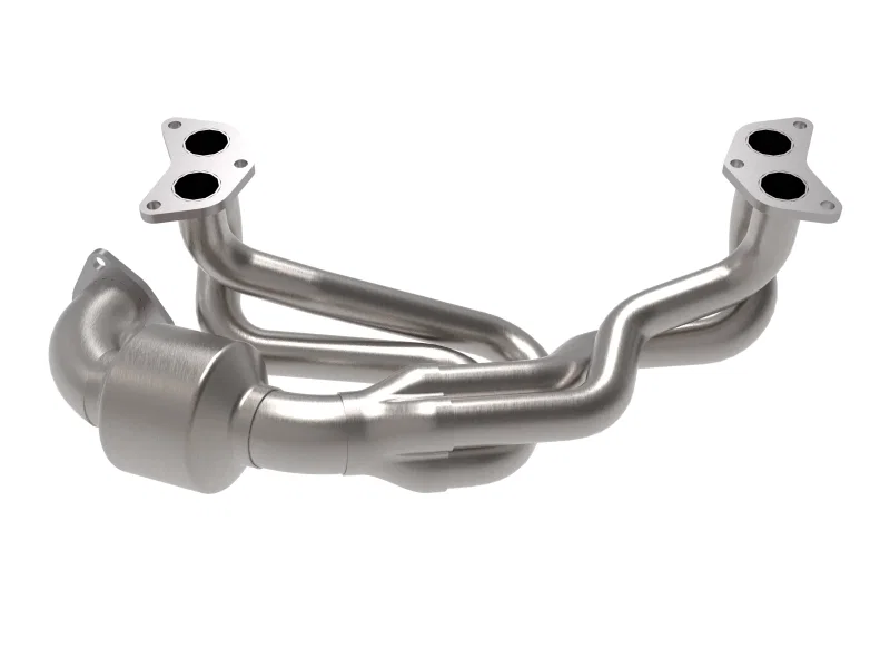 aFe 48-36804-HC, Twisted Steel 304 Stainless Steel Header w/ Cat 13-19 Subaru Outback H4-2.4L