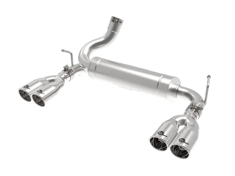 aFe 49-38086-P, Vulcan Series 2.5in 304 SS Axle-Back Exhaust Polished 07-18 Jeep Wrangler (JK) V6-3.6/3.8L