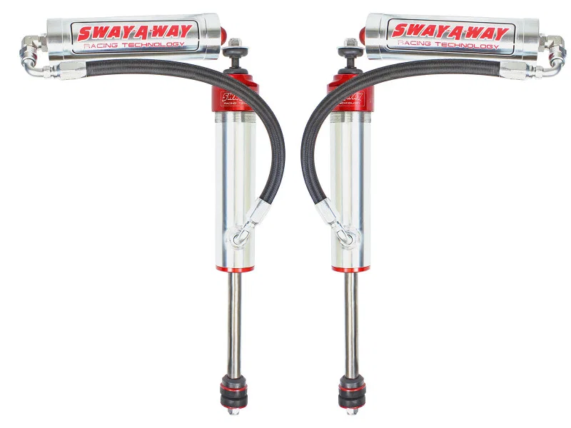aFe 201-5600-05, 97-17 Nissan Patrol Sway-A-Way 2.5in Front Shock Kit w/ Remote Reservoir for OE Ride Height