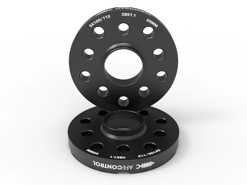 aFe 610-611004-B, CONTROL Billet Aluminum Wheel Spacers 5x100/112 CB57.1 20mm - Volkswagen/Audi