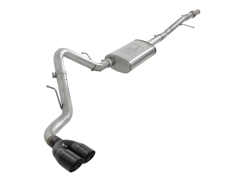 aFe 49-34106-B, Vulcan Series 3in 304SS Exhaust Cat-Back w/Blk Tip 2019 GM Silverado/Sierra 1500 V6-4.3L/V8-5.3L