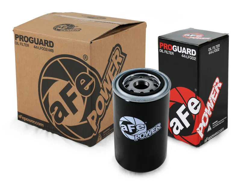 aFe 44-LF002-MB, ProGuard D2 Fluid Filters Oil F/F OIL 89-16 Dodge Diesel Trucks L6-5.9L/6.7L (td) (4 Pack)