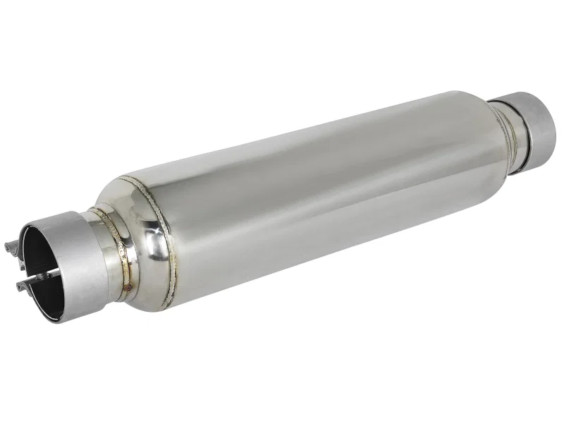 aFe 49M10002, MACH Force-Xp 304 Stainless Steel Resonator 2.5in Inlet/Outlet x 4in Dia x 15in Body x 19in L