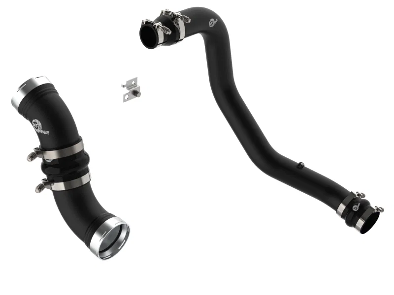 aFe 46-20054-B, 06-10 GM Diesel Trucks V8 6.6L BladeRunner Aluminum Hot & Cold Charge Pipe Kit - Black