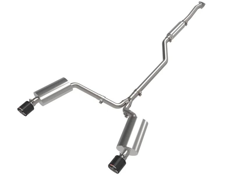 aFe 49-36629-C, 09-14 Acura TSX L4 2.4L Takeda 2-1/2in to 2-1/4in 304 SS Cat-Back Exhaust System w/ CF Tips