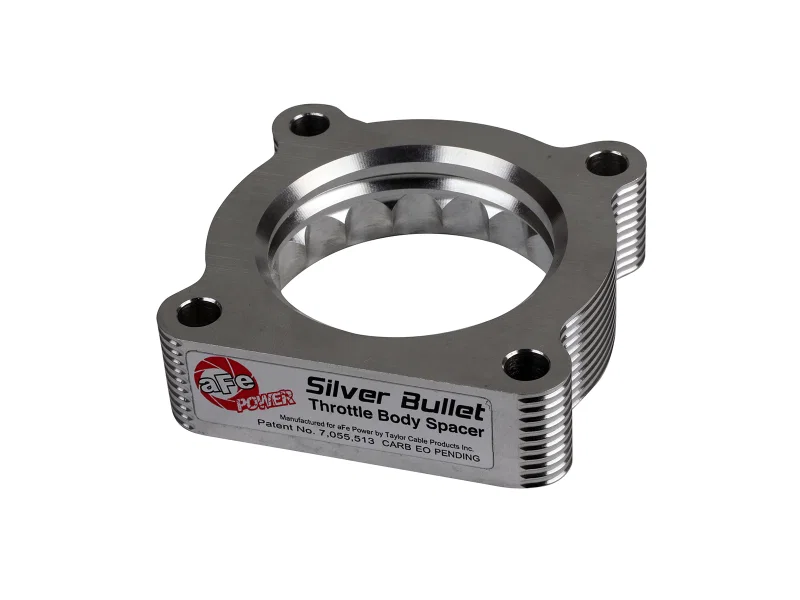aFe 46-32010, 07-12 Dodge 1500 / 07-12 Dodge Dakota V6 3.7L Silver Bullet Throttle Body Spacer - Silver