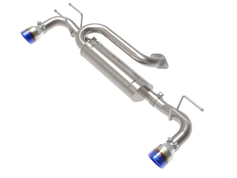 aFe 49-37023-L, 19-22 Mazda 3 L4 2.5L Takeda 3in to 2-1/2in 304 SS Axle-Back Exhaust w/ Blue Flame Tip