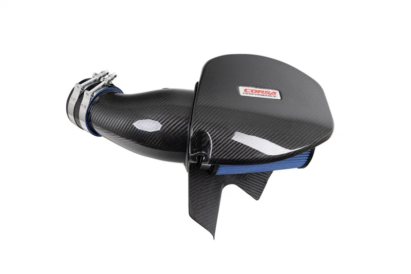 CORSA Performance 44016, 21-23 Dodge Challenger/Charger 6.4L V8 Carbon Fiber Open Element Air Intake - Oiled