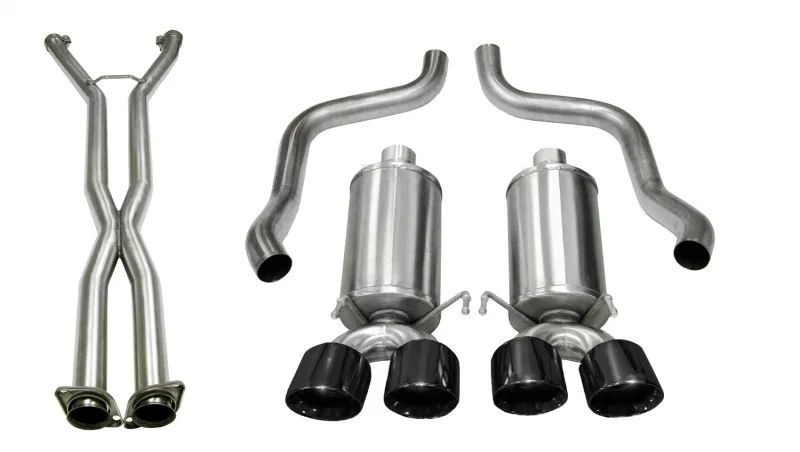 CORSA Performance 14470CBBLK, 09-13 Chevy Corvette 6.2L V8 2.5in Sport Cat-Back Dual Rear Exit w/Twin 4.0in Pol Pro-Ser Tips