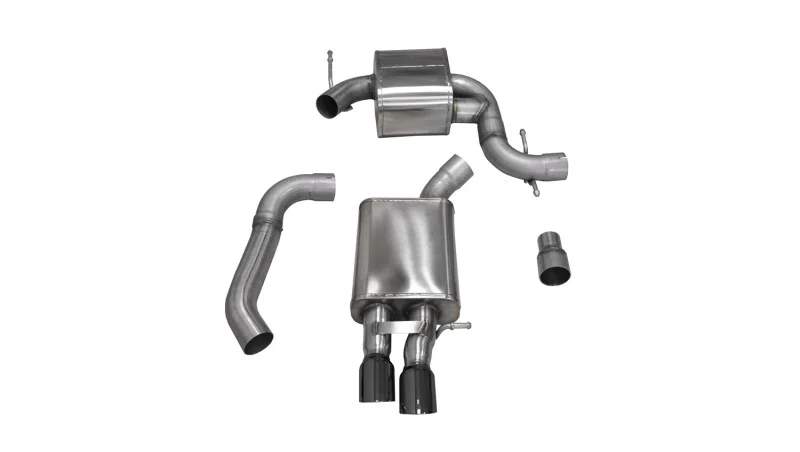 CORSA Performance 14598BLK, 06-10 Volkswagen GLI Mk5 Black Touring 3.0in Cat-Back Single Rear Exitn Black Pro-Series