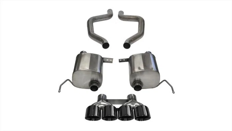 CORSA Performance 14768BLK, 17-19 Chevy Corvette Z06 2.75in Axle Back Exhaust Black Dual Rear Exit Quad 4.5in Tip (Sport)