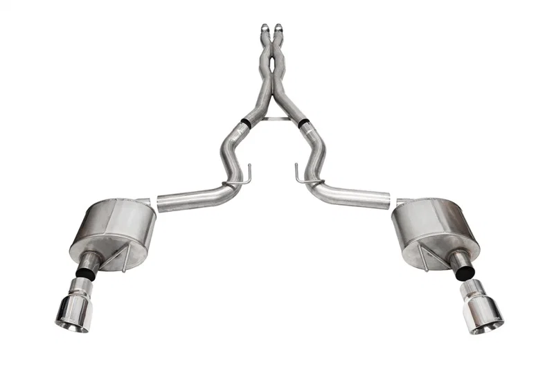 CORSA Performance 21250, 24+ Ford Mustang GT Xtreme Cat-Back Exhaust Sys. 3.0in Dual Rear Exit w/4.5in Pro Series Tips