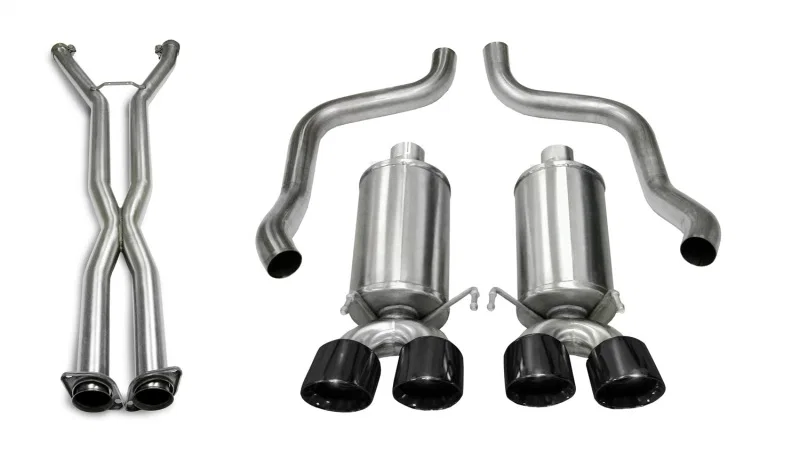 CORSA Performance 14469CB4BLK, 05-08 Chevrolet Corvette (C6) 2.5in Xtreme Cat-Back Exhaust - 3.5in Black Twin Tips
