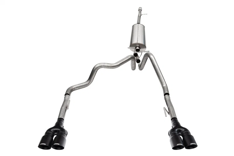 CORSA Performance 21199BPC, 19-25 Chevy Silverado 1500 CatBack Dual Rear Exit with Twin 4in Black Powder Ct ProSeries Tips