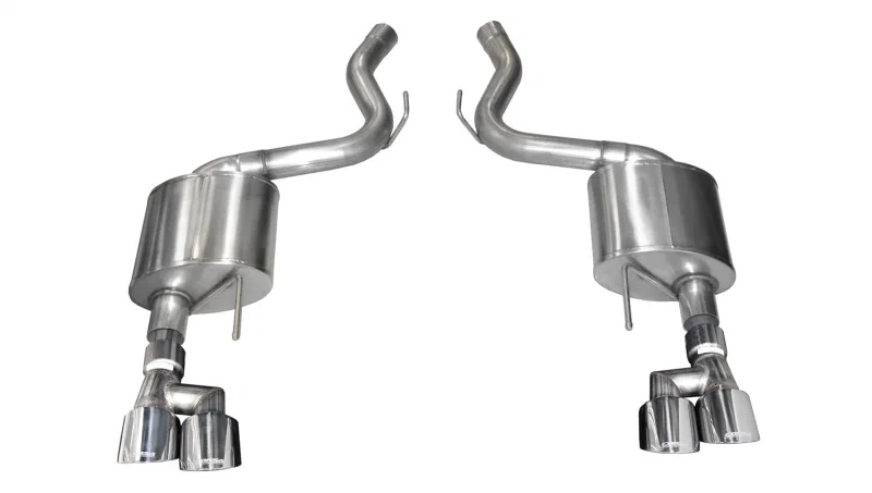 CORSA Performance 21041, 18-19 Ford Mustang 5.0L 3in Touring Axle-Back Dual Rear Exit 4in Polished Pro-Series T