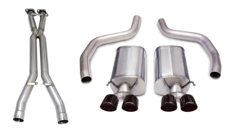 CORSA Performance 14164CB1BLK, 06-11 Chevrolet Corvette C6 Z06/ZR1 Sport Cat-Back Dual Rear Exit w/ Twin 4.0in Black Tips