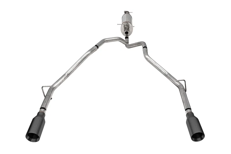 CORSA Performance 21309GNM, 25-26 Ram 2.5in Stainless Steel Sport Cat-back, Dual Rear Exit 5.0in Gunmetal Tip
