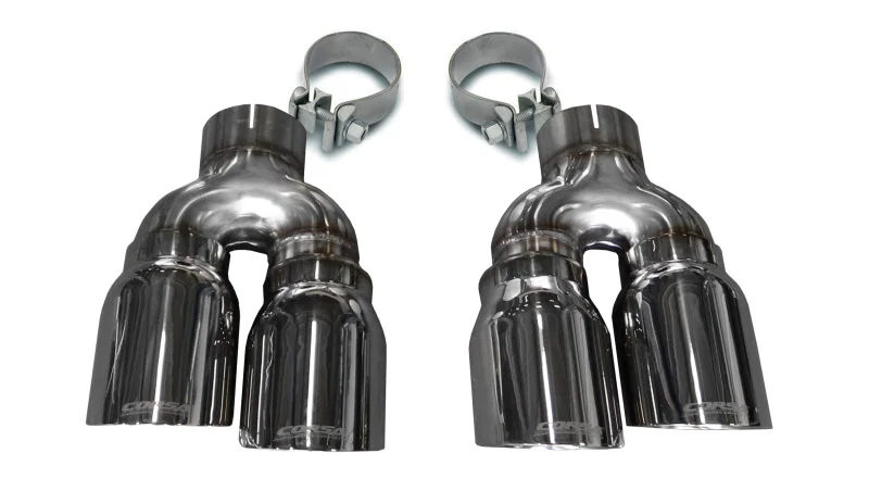 CORSA Performance 14479, 16-19 Cadillac ATS 3.6T 4in Inlet / 4in Outlet Twin Polished Tip Kit (For Corsa Exhaust Only)