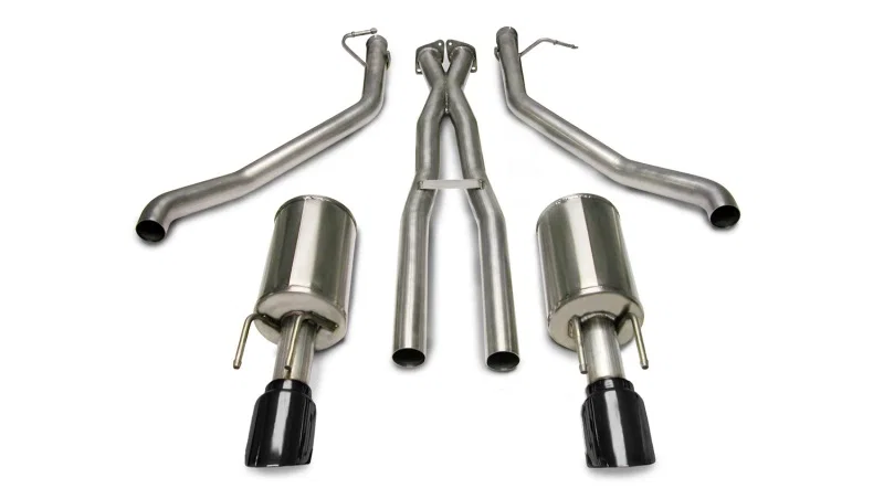 CORSA Performance 14189BLK, 05-06 Pontiac GTO 6L V8 2.5in Sport Cat-Back Exhaust + XPipe w/Dual Exit Single 4in BlackTips