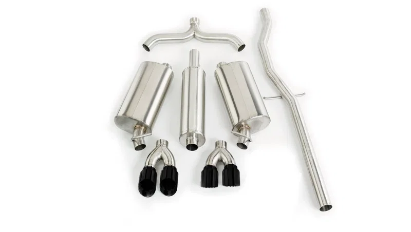 CORSA Performance 14150BLK, 98-03 Cadillac Seville 4.6L 2.5in Cat-Back Dual Rear w Twin 35in Black Pro-Series Tips