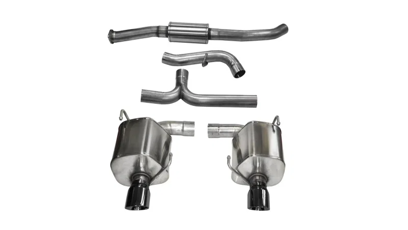 CORSA Performance 14865BLK, 08-10 Subaru Impreza WRX Sedan 2.5L Turbo Manual 3in Sport Cat-Back Exhaust w/4in Blac